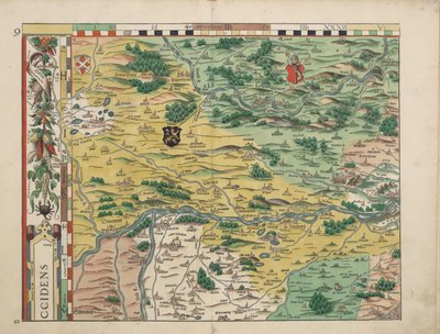 Bairische Landtafeln van 1568 (Tafel 9) door Philipp Apian